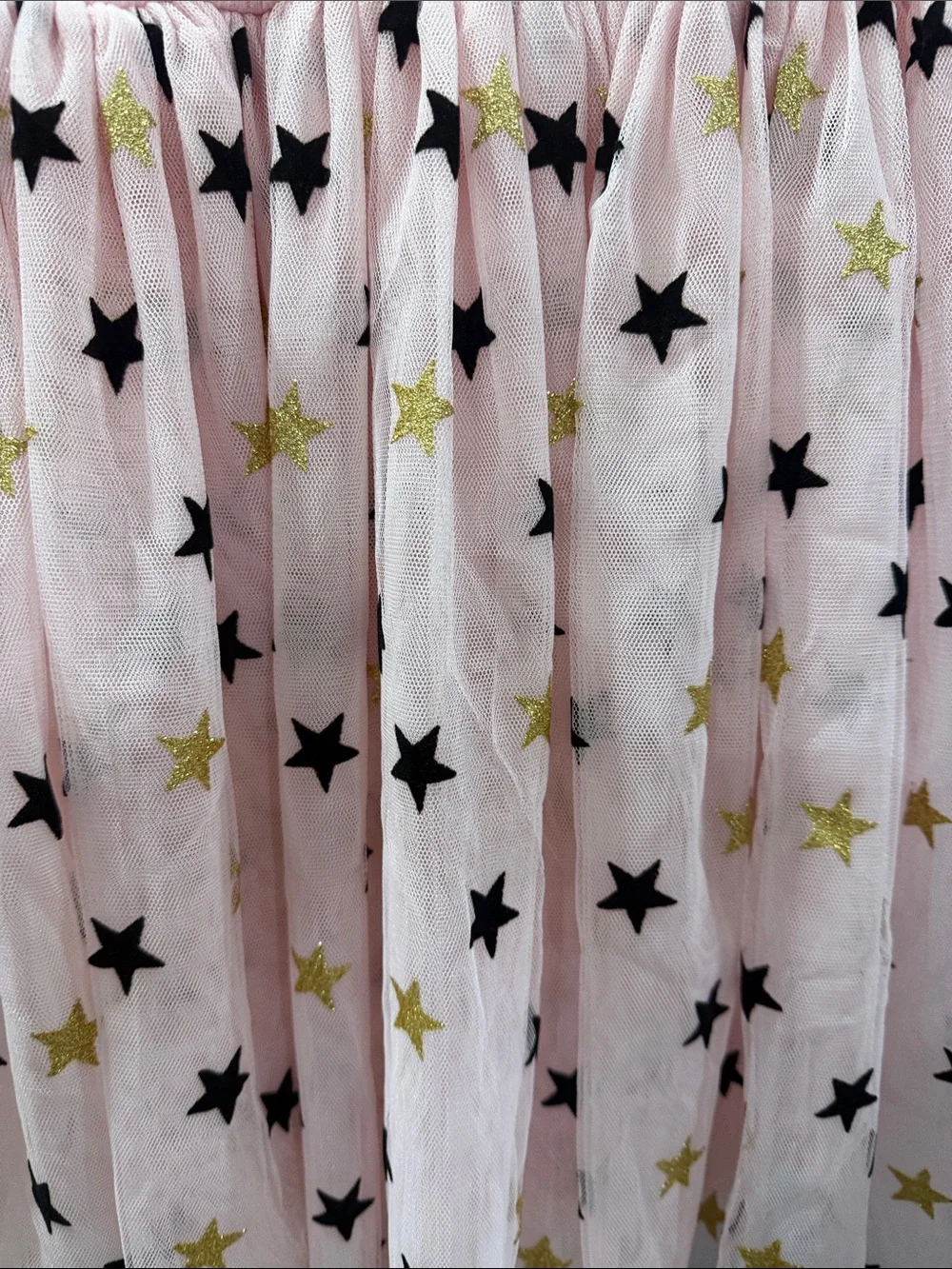 Pink Star Print Long Sleeve Kids Dress